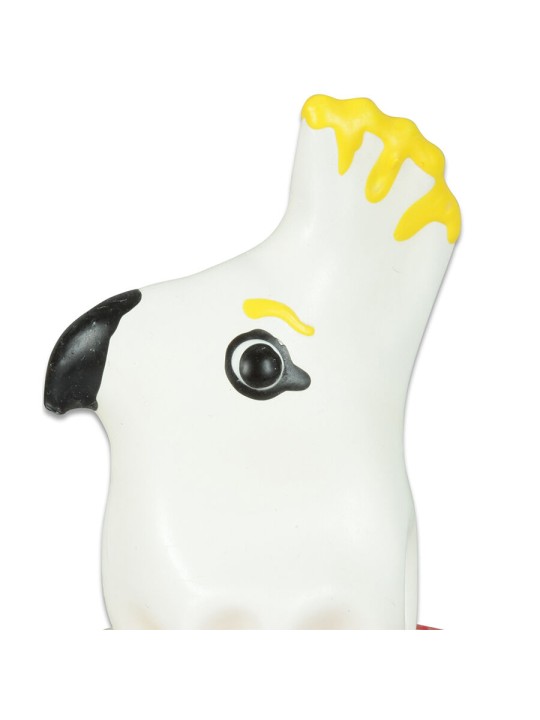 CONDOMERIE PRESERVATIVO DECORATIVO PINTADO A MANO LORO BLANCO