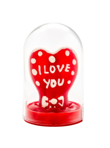 CONDOMERIE PRESERVATIVO DECORATIVO PINTADO A MANO CORAZON TE AMO MODELO 1