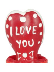 CONDOMERIE PRESERVATIVO DECORATIVO PINTADO A MANO CORAZON TE AMO MODELO 1