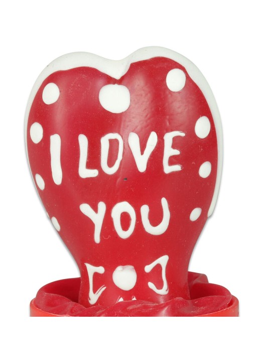 CONDOMERIE PRESERVATIVO DECORATIVO PINTADO A MANO CORAZON TE AMO MODELO 1