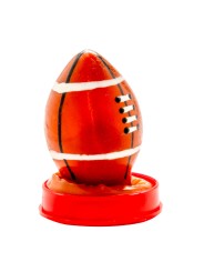 CONDOMERIE PRESERVATIVO DECORATIVO PINTADO A MANO PELOTA DE RUGBY