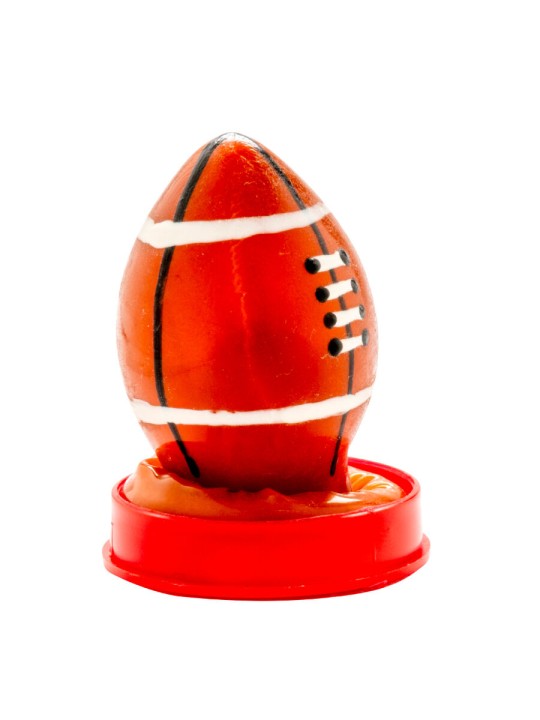 CONDOMERIE PRESERVATIVO DECORATIVO PINTADO A MANO PELOTA DE RUGBY