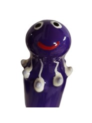 CONDOMERIE PRESERVATIVO DECORATIVO PINTADO A MANO PULPO MORADO
