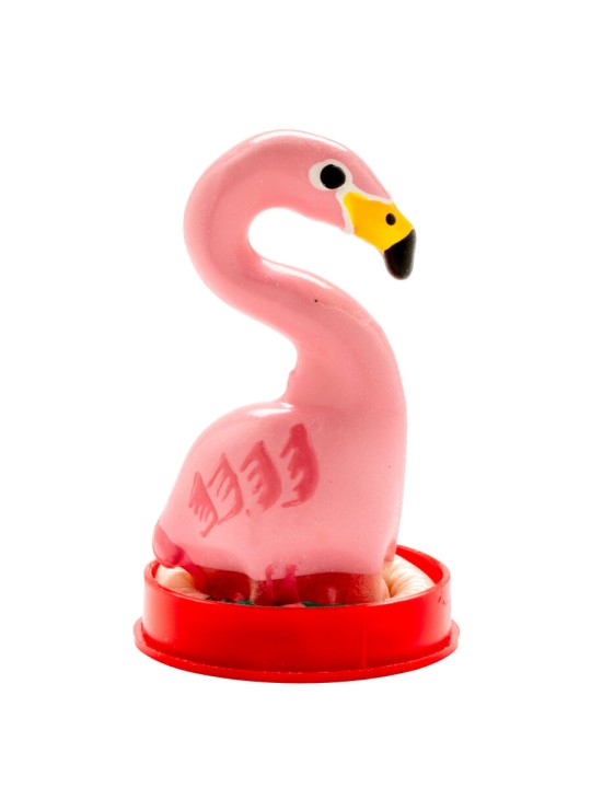 CONDOMERIE PRESERVATIVO DECORATIVO PINTADO A MANO FLAMENCO ROSA