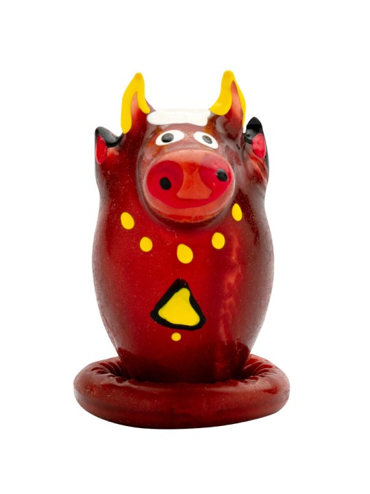 CONDOMERIE PRESERVATIVO DECORATIVO PINTADO A MANO TORO MODELO 1