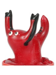 CONDOMERIE PRESERVATIVO DECORATIVO PINTADO A MANO ESCORPIO ROJO