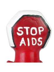 CONDOMERIE PRESERVATIVO DECORATIVO PINTADO A MANO DETENGA EL SIDA