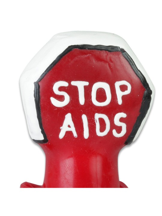 CONDOMERIE PRESERVATIVO DECORATIVO PINTADO A MANO DETENGA EL SIDA