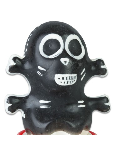CONDOMERIE PRESERVATIVO DECORATIVO PINTADO A MANO CALAVERA NEGRA MODELO 1