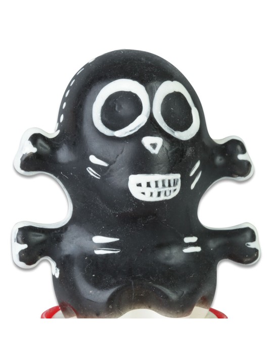 CONDOMERIE PRESERVATIVO DECORATIVO PINTADO A MANO CALAVERA NEGRA MODELO 1