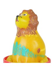 CONDOMERIE PRESERVATIVO DECORATIVO PINTADO A MANO LEON SENTADO