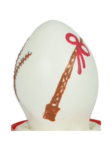 CONDOMERIE PRESERVATIVO DECORATIVO PINTADO A MANO HUEVO DE PASCUA BLANCO