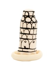 CONDOMERIE PRESERVATIVO DECORATIVO PINTADO A MANO TORRE DE PISA