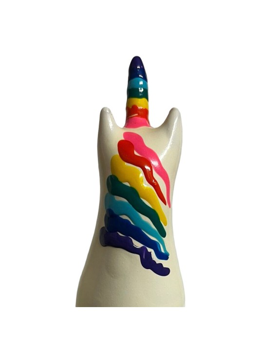 CONDOMERIE PRESERVATIVO DECORATIVO PINTADO A MANO ARCOIRIS UNICORNIO