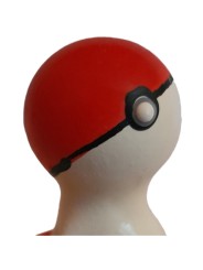 CONDOMERIE PRESERVATIVO DECORATIVO PINTADO A MANO POKEBOLA ROJO BLANCO