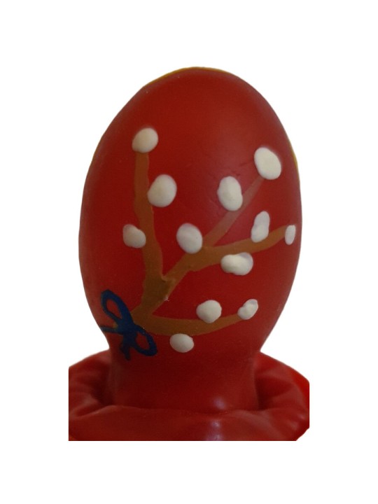CONDOMERIE PRESERVATIVO DECORATIVO PINTADO A MANO HUEVO DE PASCUA ROJO