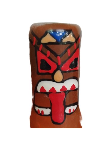 CONDOMERIE PRESERVATIVO DECORATIVO PINTADO A MANO TOTEM TIKI 01