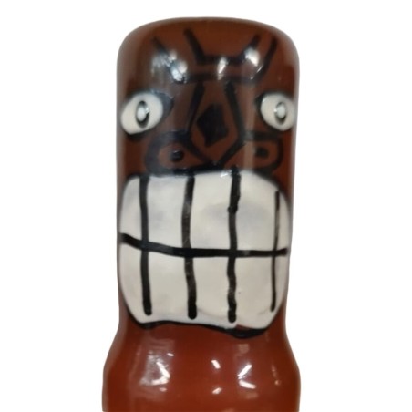 CONDOMERIE PRESERVATIVO DECORATIVO PINTADO A MANO TOTEM TIKI FRIKI 02