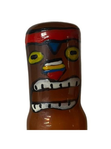 CONDOMERIE PRESERVATIVO DECORATIVO PINTADO A MANO TOTEM TIKI HAWAII 03