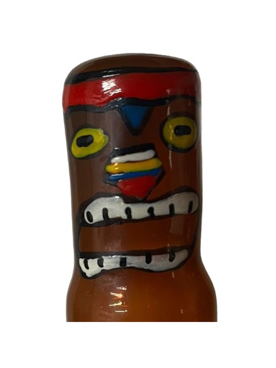 CONDOMERIE PRESERVATIVO DECORATIVO PINTADO A MANO TOTEM TIKI HAWAII 03