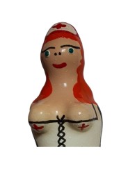 CONDOMERIE PRESERVATIVO DECORATIVO PINTADO A MANO ENFERMERA PELIRROJA