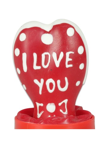 CONDOMERIE PRESERVATIVO DECORATIVO PINTADO A MANO CORAZON TE AMO MODELO 2