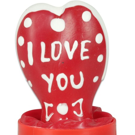 CONDOMERIE PRESERVATIVO DECORATIVO PINTADO A MANO CORAZON TE AMO MODELO 2