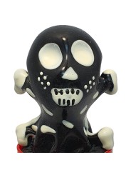 CONDOMERIE PRESERVATIVO DECORATIVO PINTADO A MANO CALAVERA NEGRA MODELO 2