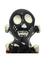 CONDOMERIE PRESERVATIVO DECORATIVO PINTADO A MANO CALAVERA NEGRA MODELO 2