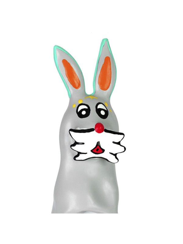 CONDOMERIE PRESERVATIVO DECORATIVO PINTADO A MANO CONEJITO XL