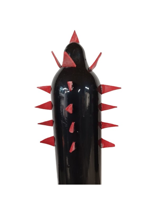 CONDOMERIE PRESERVATIVO DECORATIVO PINTADO A MANO CACTUS NEGRO XL