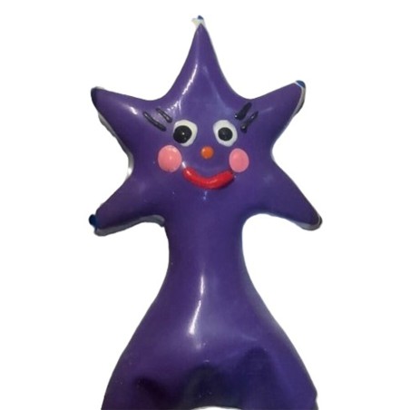 CONDOMERIE PRESERVATIVO DECORATIVO PINTADO A MANO ESTRELLA FELIZ XL