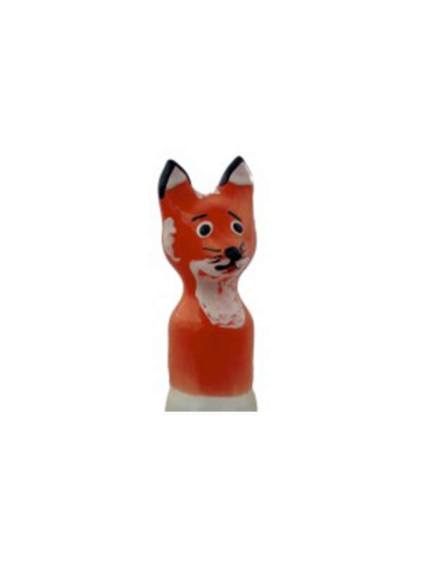 CONDOMERIE PRESERVATIVO DECORATIVO PINTADO A MANO ZORRO MARRON XL