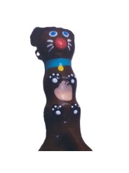 CONDOMERIE PRESERVATIVO DECORATIVO PINTADO A MANO PERRO SALCHICHA MARRON XL