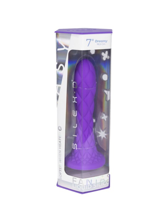 SILEXD DREAMY DILDO FANTASY SILICONA LIQUIDA TERMOREACTIVO VIOLETA 185 CM