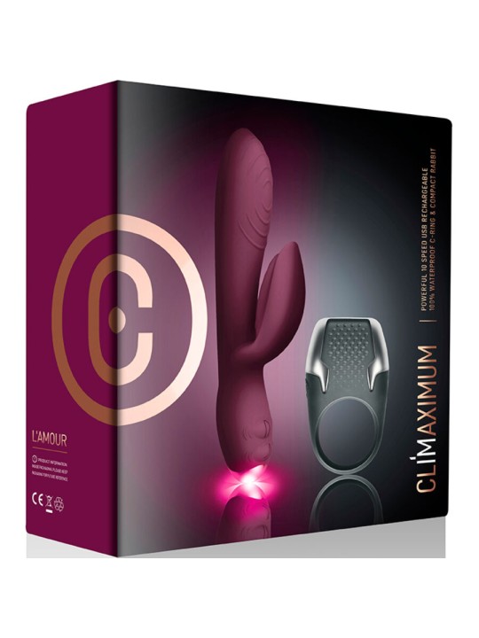 CLIMAXIMUM LAMOUR KIT VIBRADOR RABBIT ANILLO PENE LED