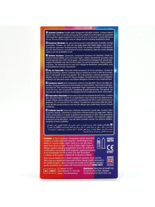 SKINS SURTIDO PRESERVATIVOS PREMIUM PACK 16