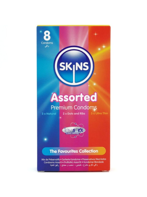 SKINS SURTIDO PRESERVATIVOS PREMIUM PACK 8