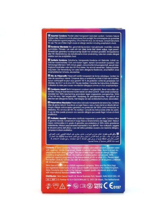 SKINS SURTIDO PRESERVATIVOS PREMIUM PACK 8
