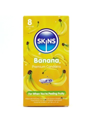 SKINS PRESERVATIVOS PREMIUM SABOR PLATANO PACK 8