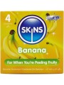 SKINS PRESERVATIVOS PREMIUM SABOR PLATANO PACK 4