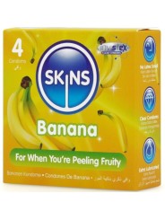 SKINS PRESERVATIVOS PREMIUM SABOR PLATANO PACK 4