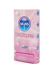 SKINS PRESERVATIVOS PREMIUM SABOR CHICLE PACK 8
