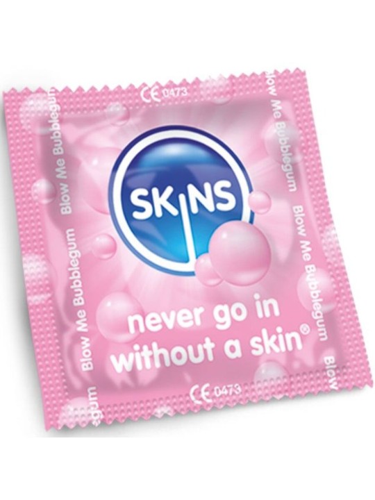 SKINS PRESERVATIVOS PREMIUM SABOR CHICLE PACK 4