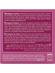 SKINS PRESERVATIVOS PREMIUM SABOR CHICLE PACK 4