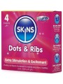 SKINS DOTS RIBS PRESERVATIVOS PREMIUM PACK 4