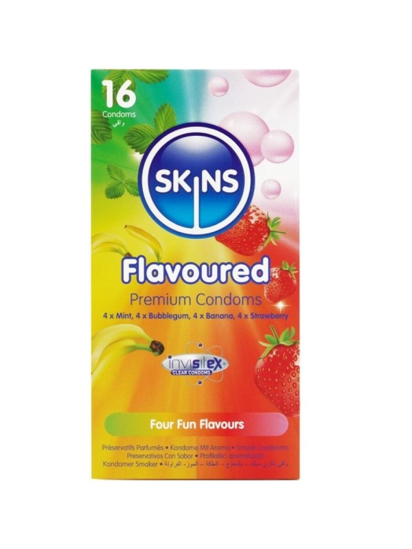 SKINS MULTI SABORES PRESERVATIVOS PREMIUM PACK 16