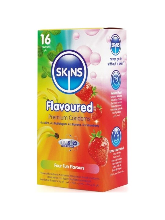 SKINS MULTI SABORES PRESERVATIVOS PREMIUM PACK 16