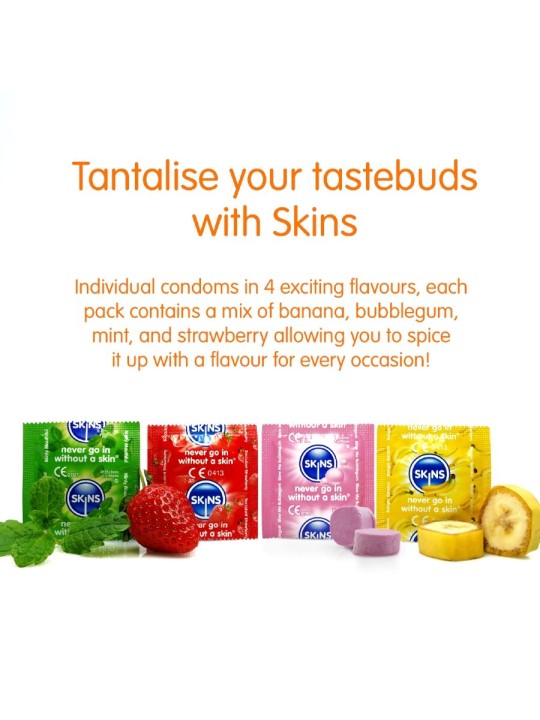 SKINS MULTI SABORES PRESERVATIVOS PREMIUM PACK 4