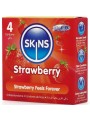 SKINS PRESERVATIVOS PREMIUM SABOR FRESA PACK 4
